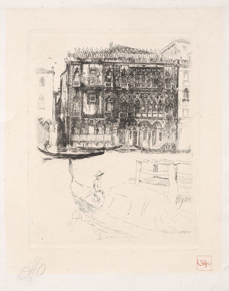 Cà Doro de Otto Henry Bacher, una arquitectura Art Nouveau en pintura al óleo.