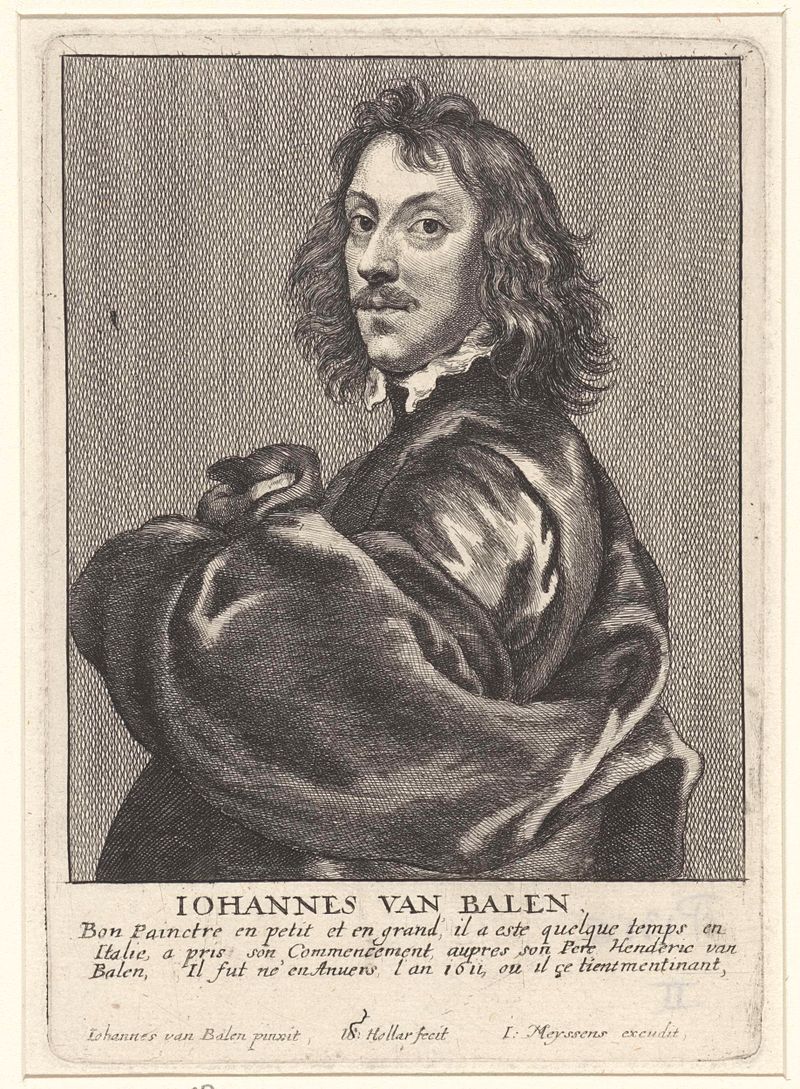 Retrato de Jan van Balen, grabado de Wenceslaus Hollar
