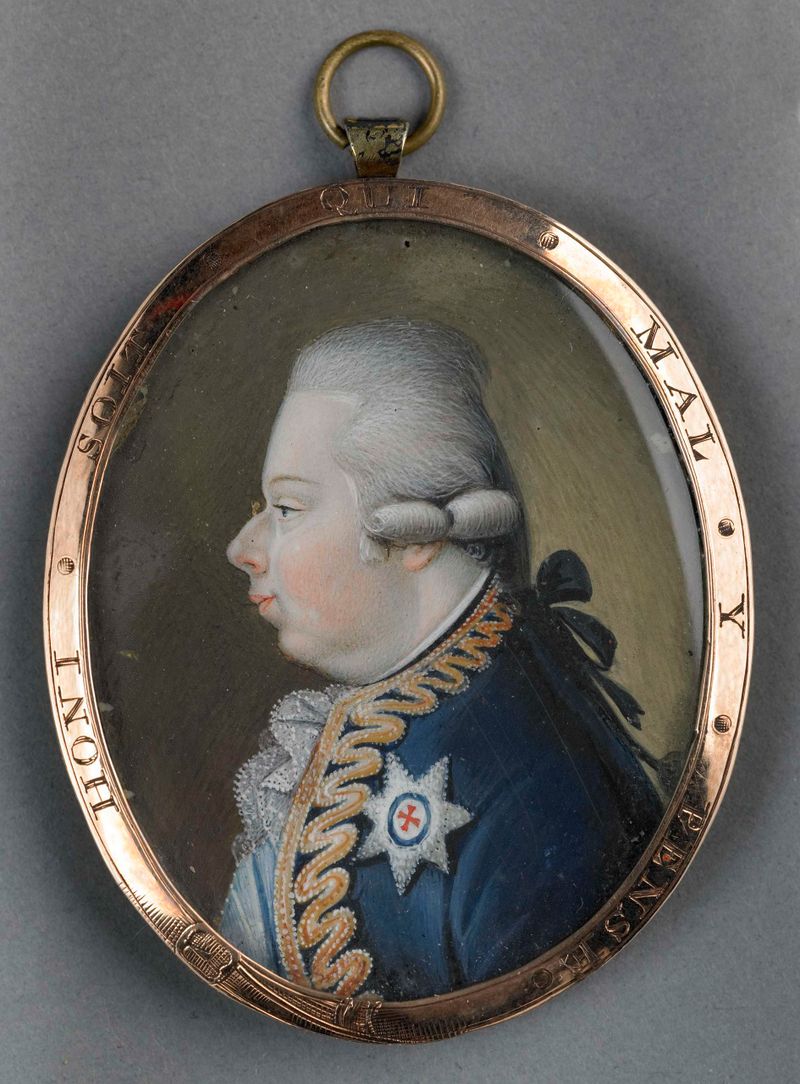 Retrato de Willem V em marfim por um artista desconhecido
