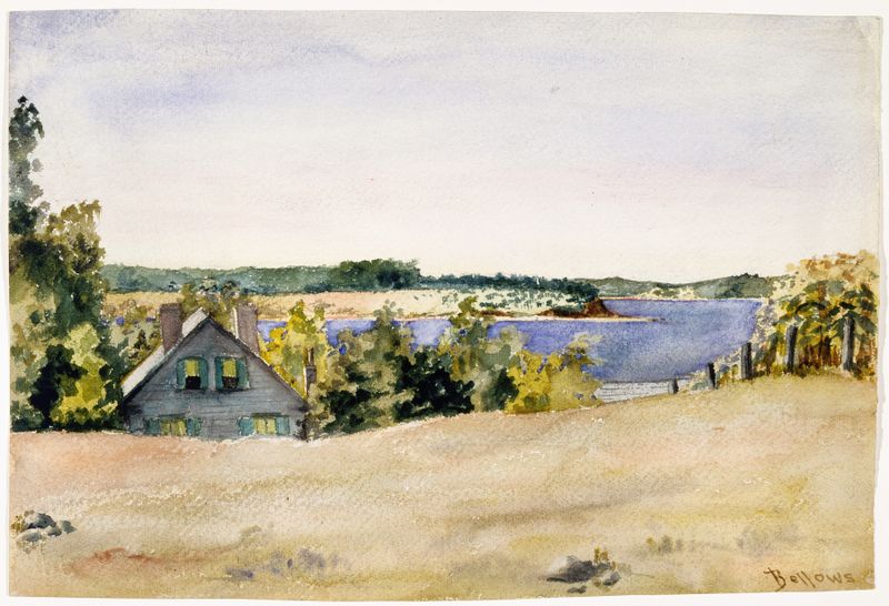Gardiner’s Bay desde Sag Harbor, pintura al óleo de George Wesley Bellows