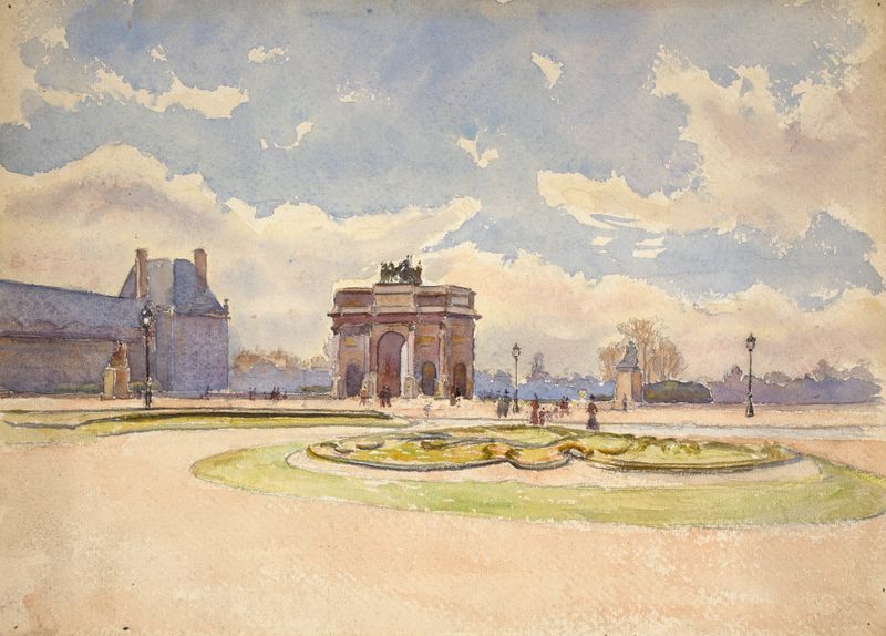 l’Arc du Carrousel vers le Jardin des Tuileries by Guy De La Rochefoucauld, medium unknown