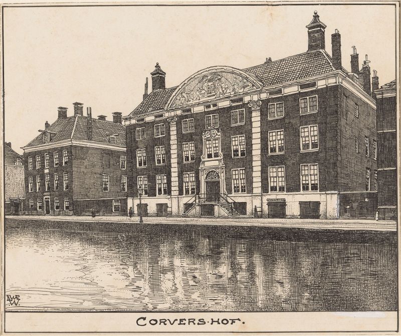 Paisaje de Corvershof te Amsterdam, óleo sobre lienzo de Willem Wenckebach