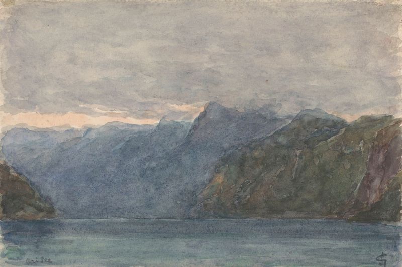 Paisaje óleo de Carel Nicolaas Storm van 's-Gravesande con juego de luz y sombra.