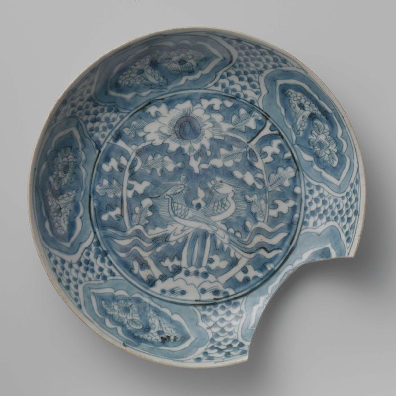 Vaso de porcelana que representa el barco Witte Leeuw de Unknown Artist