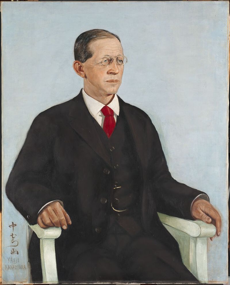 Portrait of Le Baron Russell Briggs, oil on canvas by Kanji Nakamura