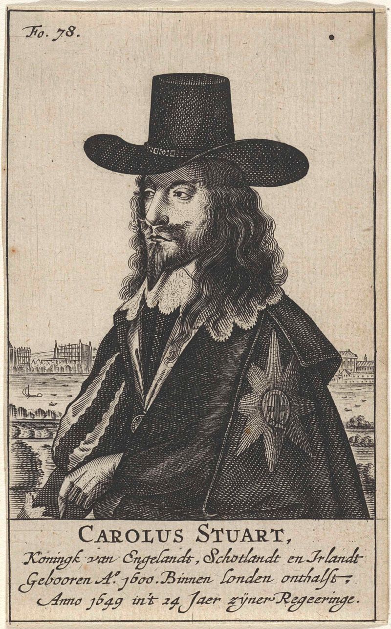 Gravura de Karel I, rei da Inglaterra por Unknown Artist