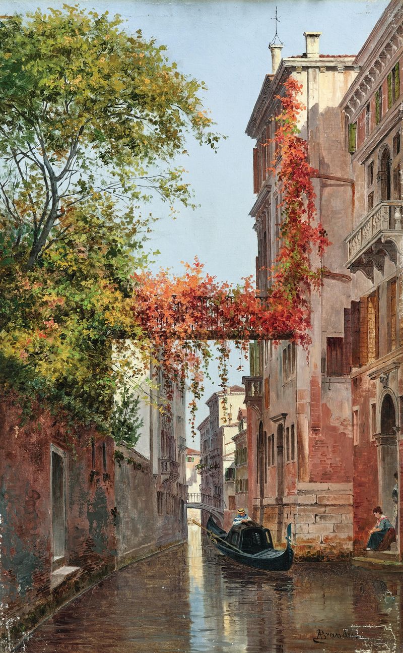 Arquitetura do Palazzo Albrizzi de Antonietta Brandeis, pintura a óleo
