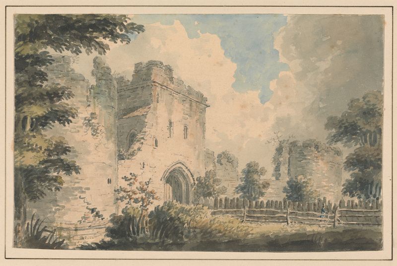 The Keep, Porchester Castle by Edward Dayes, watercolor on paper