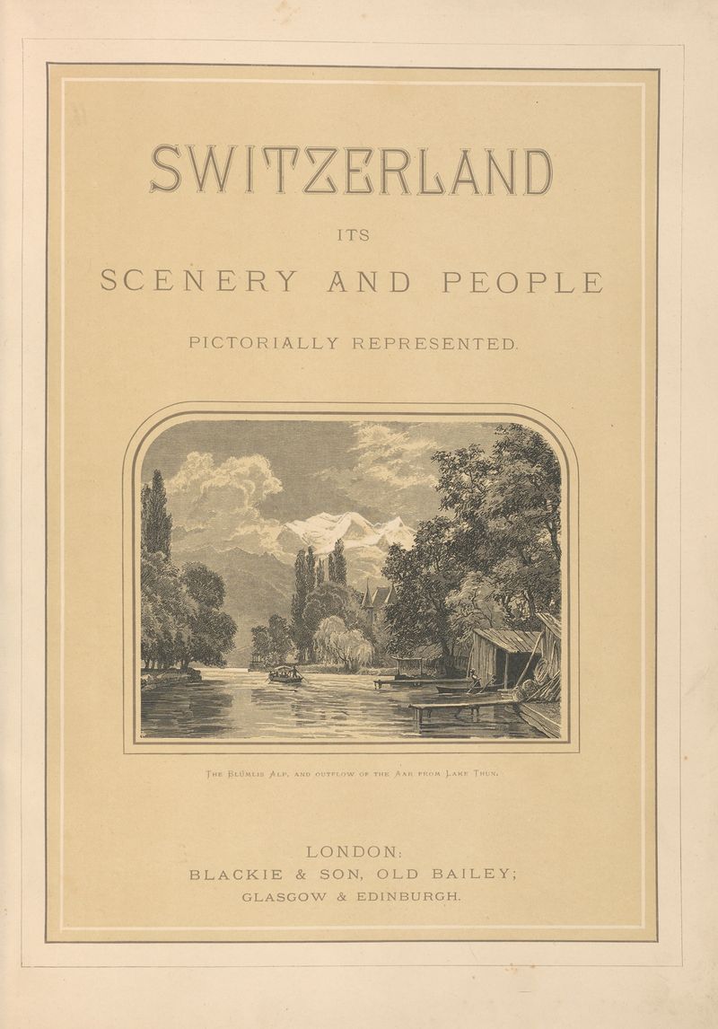 Portada de Theodor Gsell Fels con letras ornamentadas y paisaje natural.
