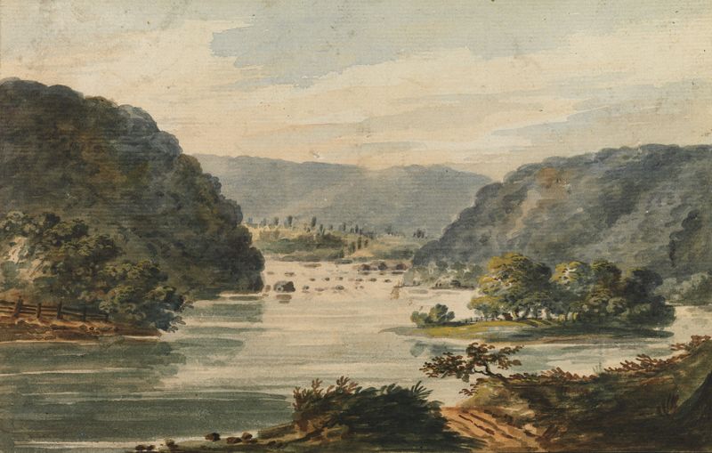 A View of the Potomac at Harpers Ferry, oil on canvas by Pavel Petrovich Svinin