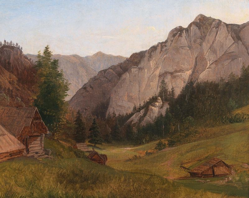 Landscape depicting the Salzkammergut by Josef Feid, unknown medium