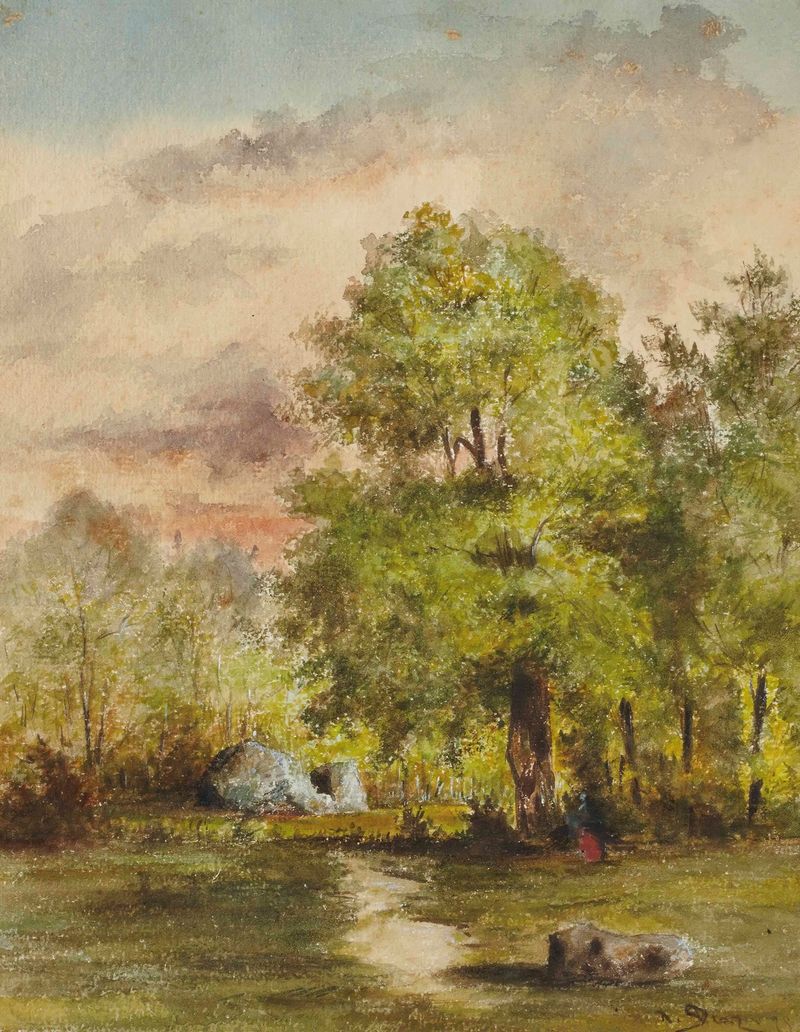 Vue d’une clairière, oil on canvas by Narcisse-Virgile Diaz de La Peña