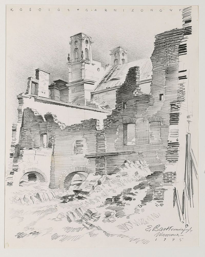 Architecture of Kościół Garnizonowy II by Edmund Bartłomiejczyk, medium unknown