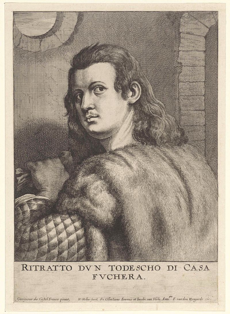 Retrato de Buonamico Buffalmacco, gravura de Wenceslaus Hollar