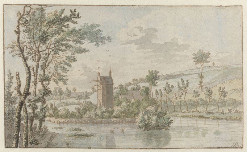 Landscape with Huis Kluys, oil on canvas by Josua de Grave