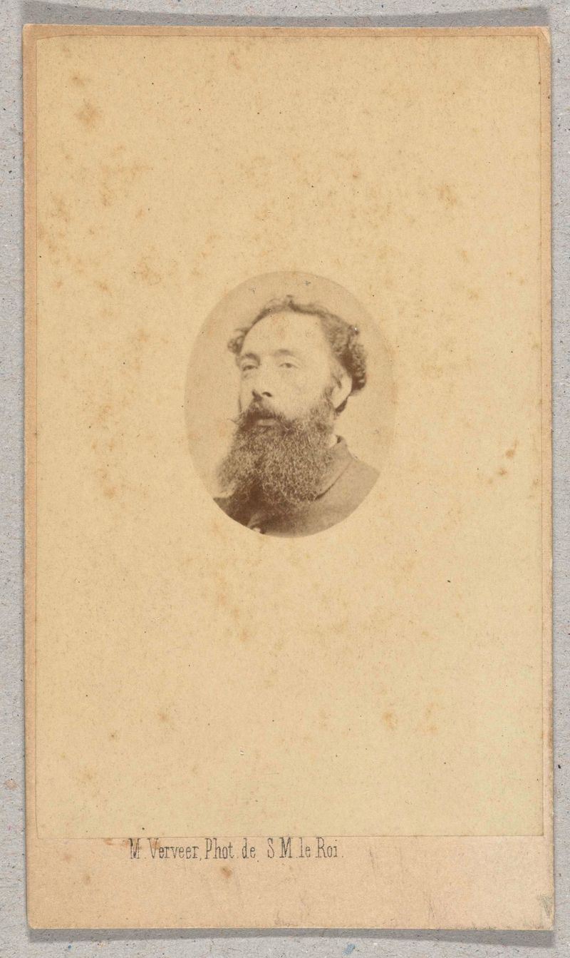 Self-portrait by Maurits Verveer, albumen print, capturing introspection and identity.