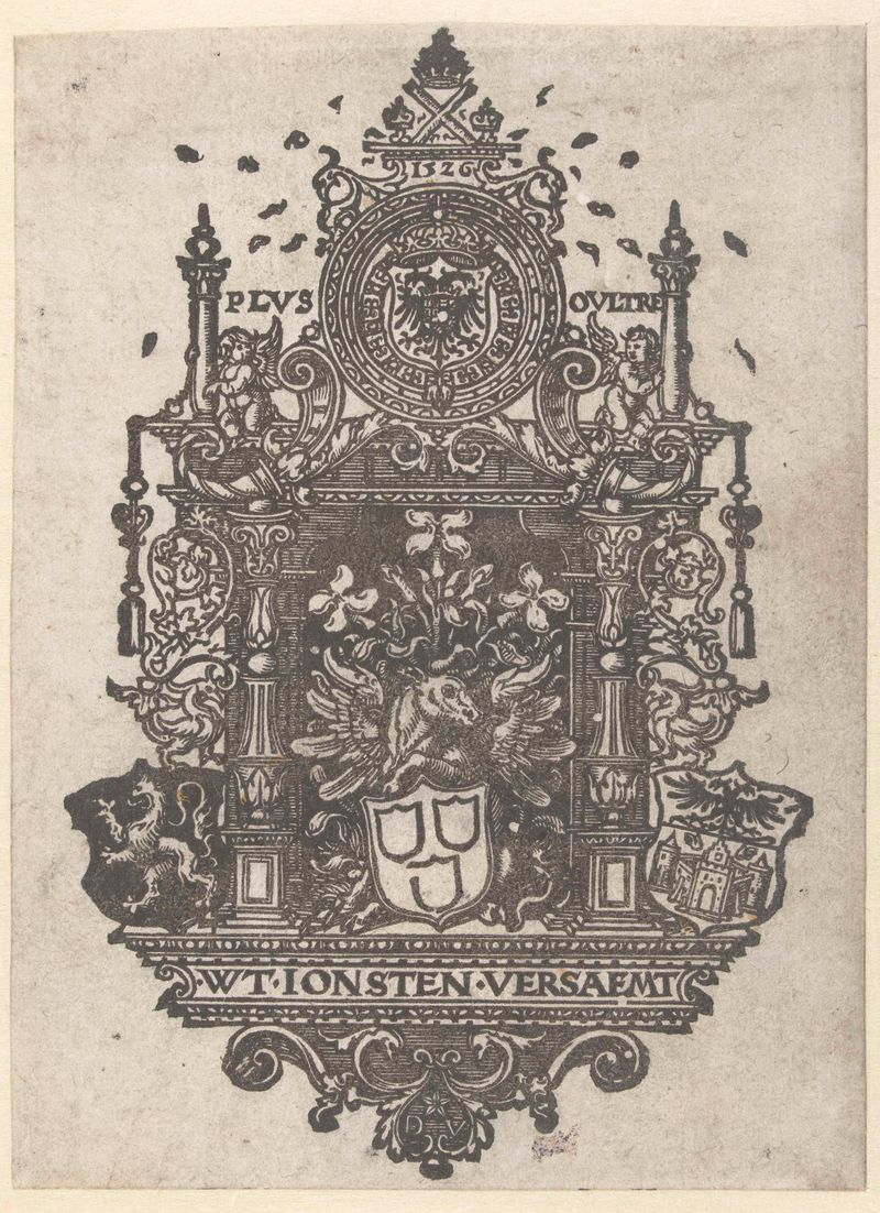 Emblema ceremonial del Gremio de San Lucas, obra en papel de Dirck Vellert