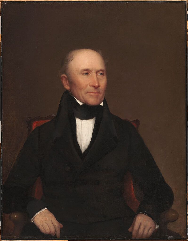 Portrait of a man by Chester Harding, oil on canvas, with a contemplative expression.