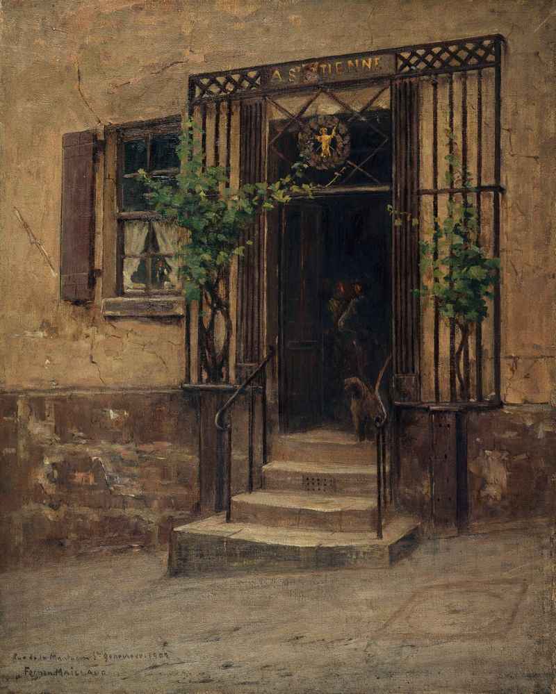 Auberge à l’enseigne de Saint-Étienne, oil painting by Fernand Maillaud