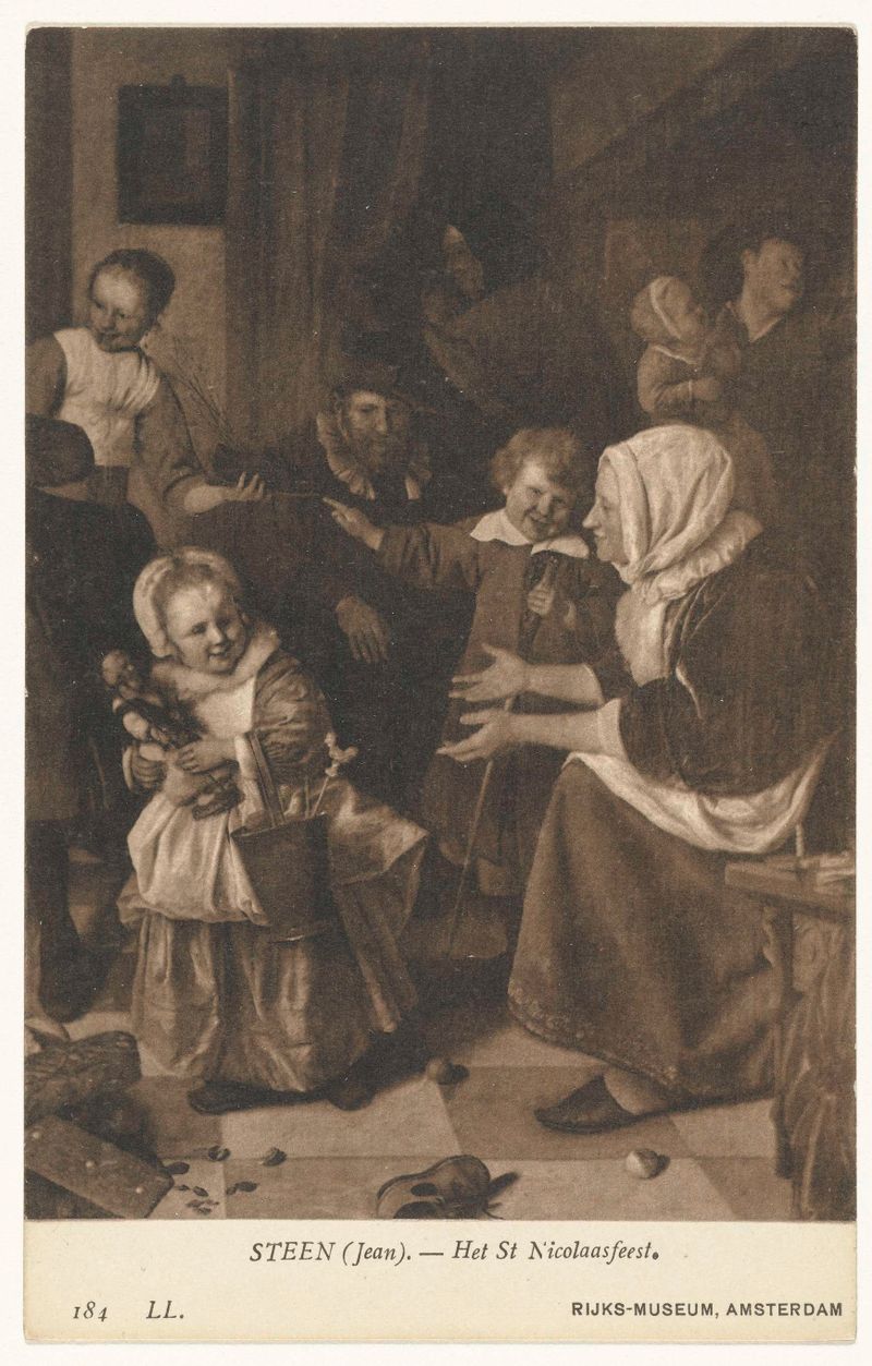 Escena de género que representa una celebración festiva, impresión fotomecánica de Unknown Artist