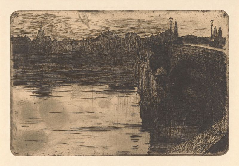 Paisaje de la Edad de Oro de los Países Bajos de Pieter Josselin de Jong con un puente sobre un río.