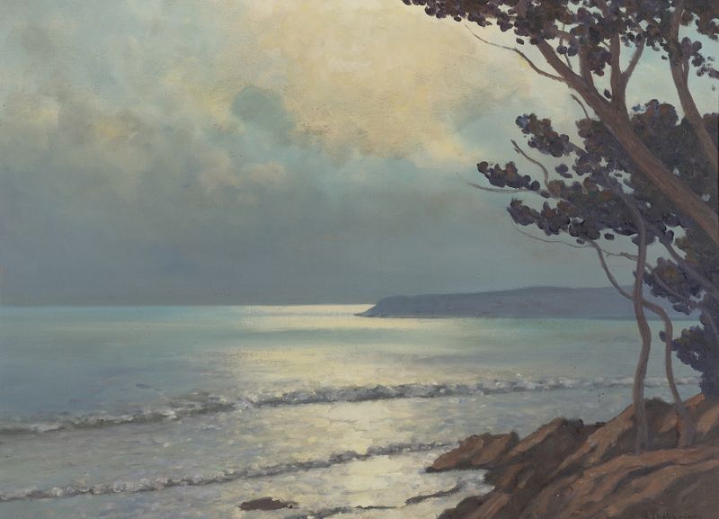 Seascape de Arsen Chabanian, impresionismo, que representa olas y horizonte