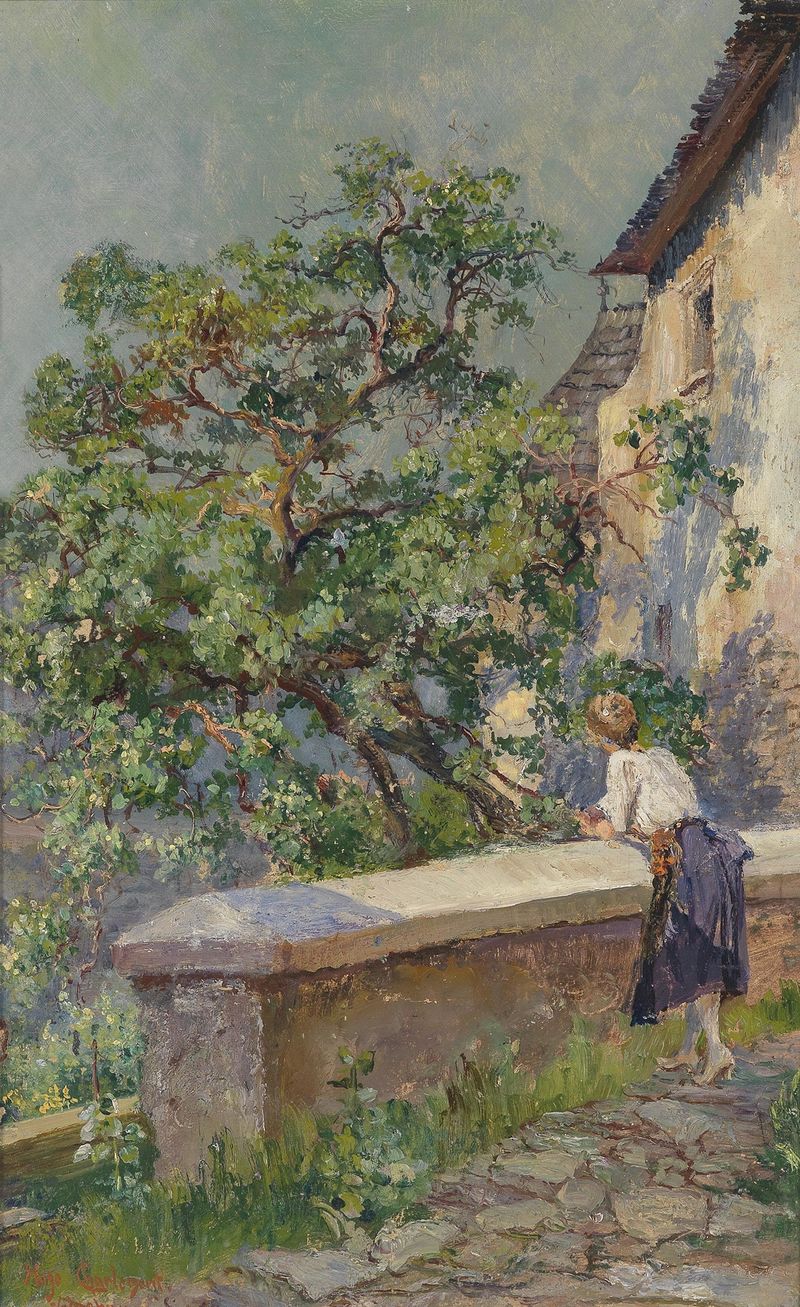 Landscape of Aus der Wachau by Hugo Charlemont, oil painting