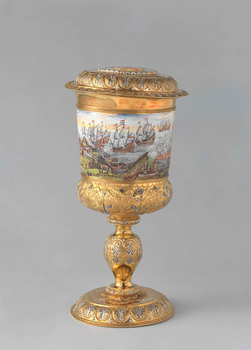Copo de metal de Nicolaes Loockemans de 1667