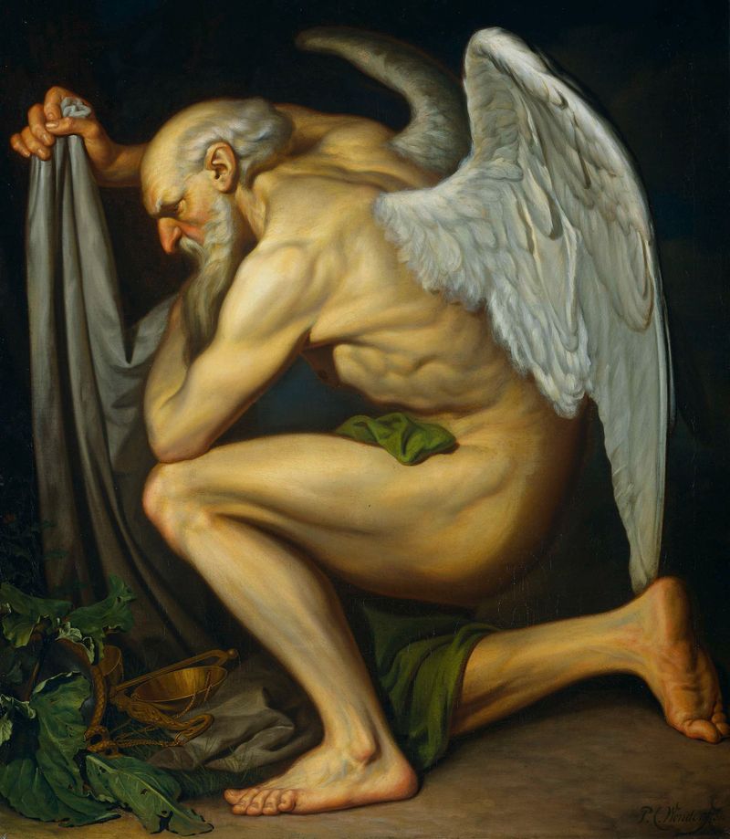 Pintura figurativa al óleo de Pieter Christoffel Wonder con colores vibrantes y pinceladas dinámicas.