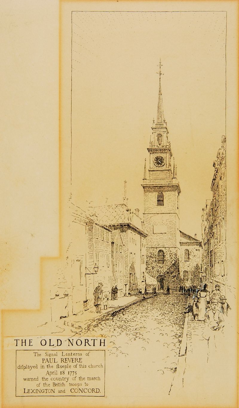 North Church al atardecer, óleo sobre lienzo de Ernest Peixotto