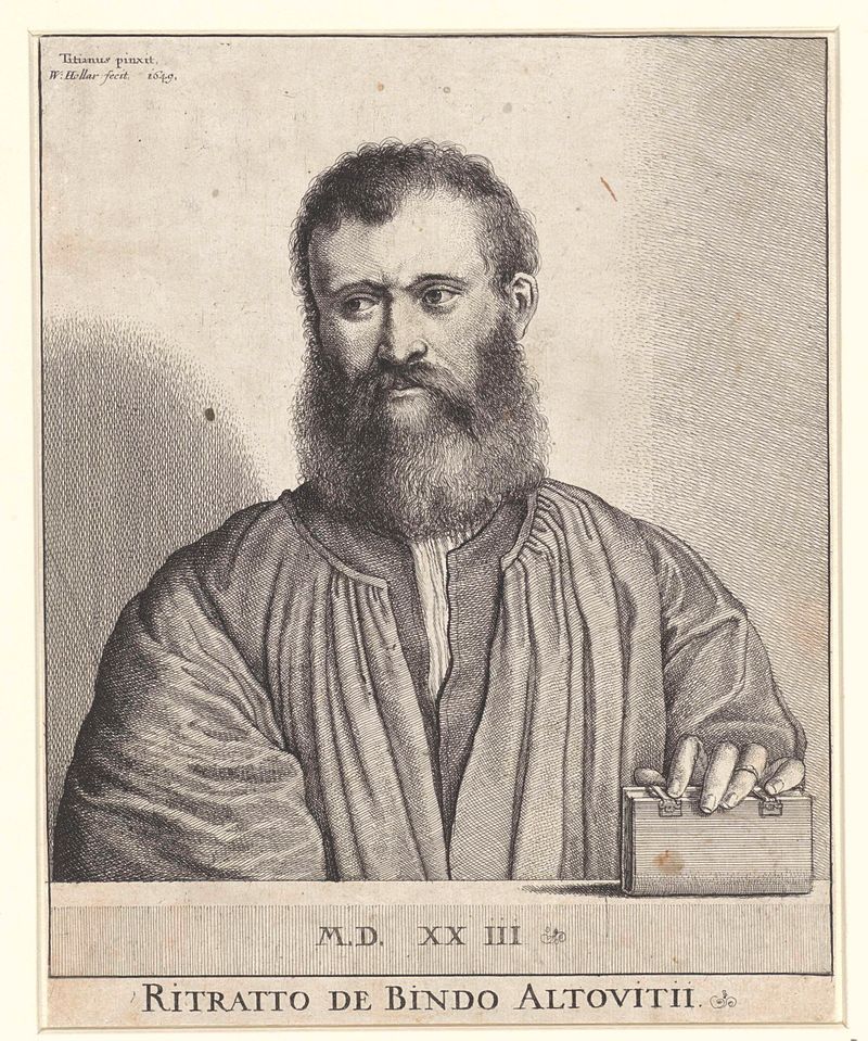 Retrato de Bindo Altoviti, grabado de Wenceslaus Hollar