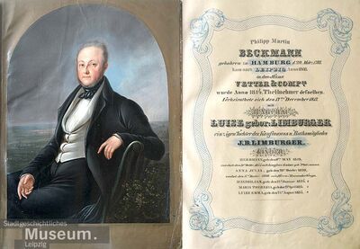 Retrato de Philipp Martin Beckmann, óleo sobre papel de D. Jukermann