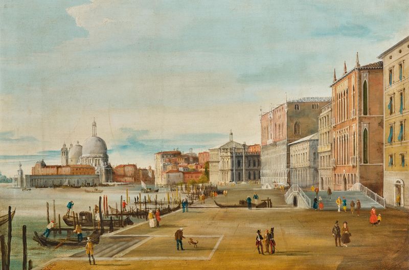 Venice, a View of the Molo and Santa Maria della Salute, oil painting by Marco Grubacs