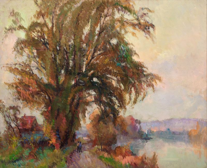 Landscape of the Seine river by Robert Antoine Pinchon, oil painting