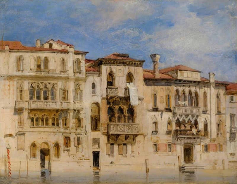 The Palazzi Manolesso-Ferro, Contarini-Fasan and Venier-Contarini, oil painting by Richard Parkes Bonington