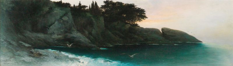 Capri by Karl Wilhelm Diefenbach, a vibrant landscape in unknown medium