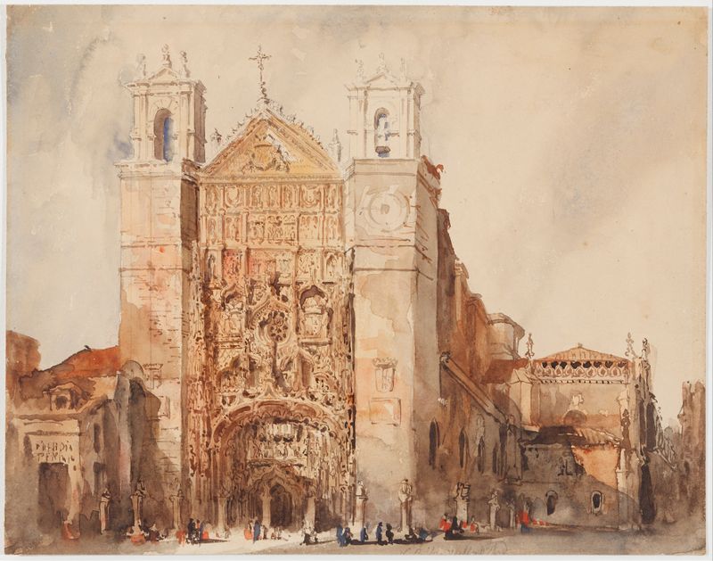 Church of Saint Paul, Valladolid by Genaro Pérez Villaamil, oil painting
