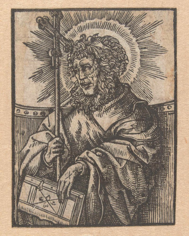 Figura religiosa del apóstol Felipe, papel, Unknown Artist
