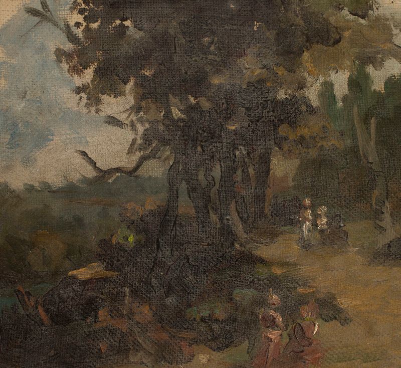 Landscape fragment, sketch by Kazimierz Alchimowicz, medium unknown