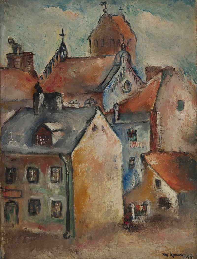 Gothic architecture of Church of the Virgin Mary by Wacław Wąsowicz, unknown medium