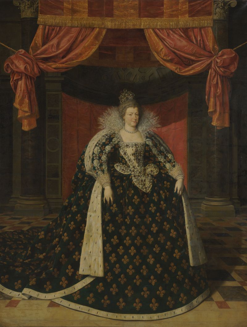 Retrato de Maria de Médicis em vestes de estado, óleo sobre tela de Frans Pourbus II