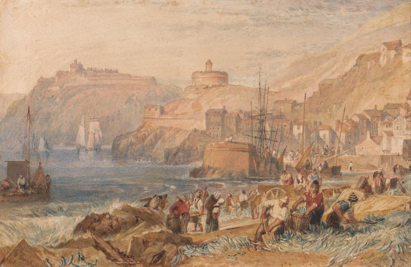 Cena marinha de St. Mawes, Cornwall de Joseph Mallord William Turner, pintura a óleo