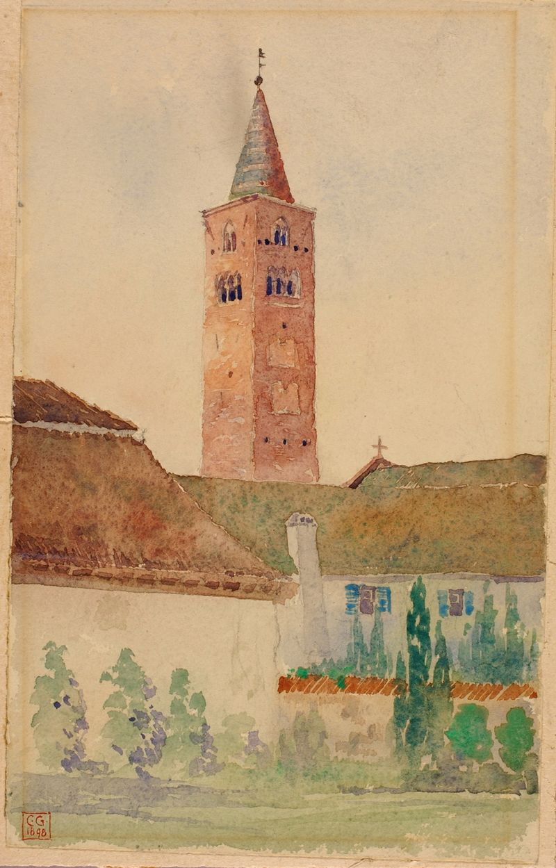 Arquitectura gótica de Church Tower, Italy de Cass Gilbert