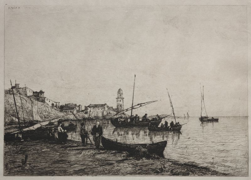 Return of the Fishing Boats at Collioure, oil on canvas by Adolphe Appian