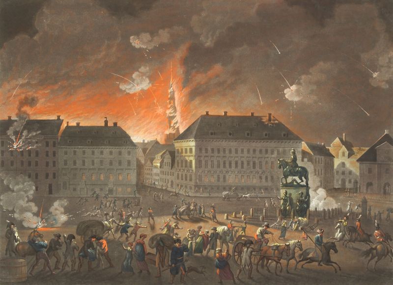 Pintura figurativa a óleo de Johan Frederik Clemens mostrando figuras na escuridão.