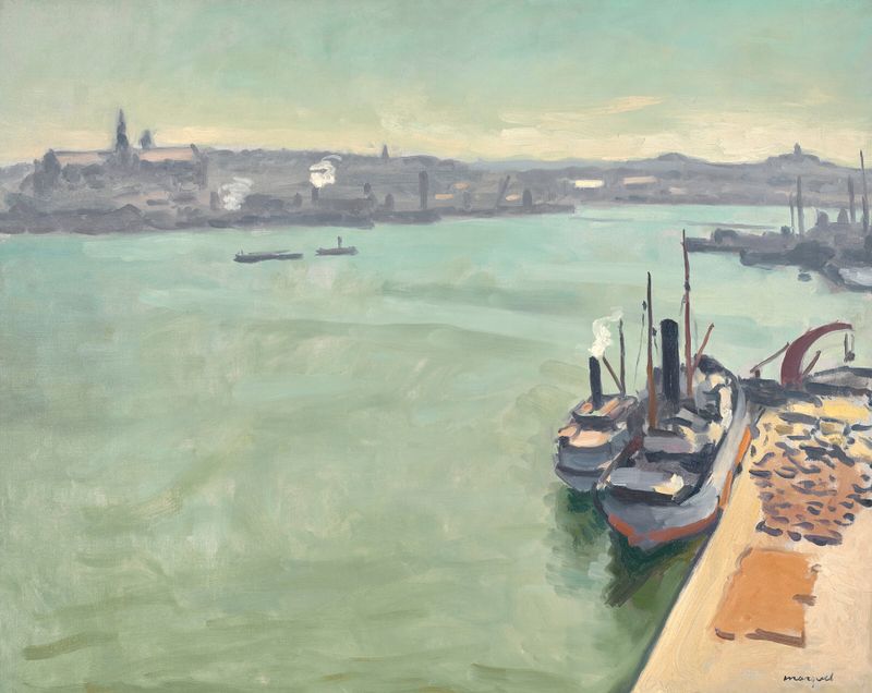 Stockholm, soleil de Albert Marquet, pintura a óleo que mostra a luz do sol refletindo na água