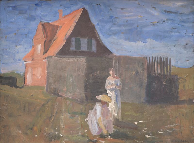Evening Talk de Marius Hammann, expressionismo, arte figurativa
