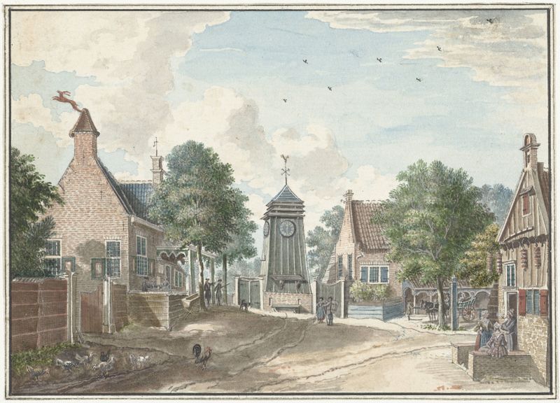 Landscape with the Klokhuis in Overveen, oil on canvas by Jan de Beijer
