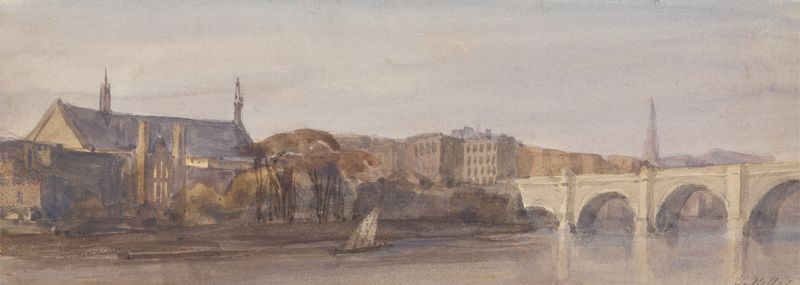 View of Westminster Hall and Bridge from Lambeth by Thomas Hollis, medium unknown