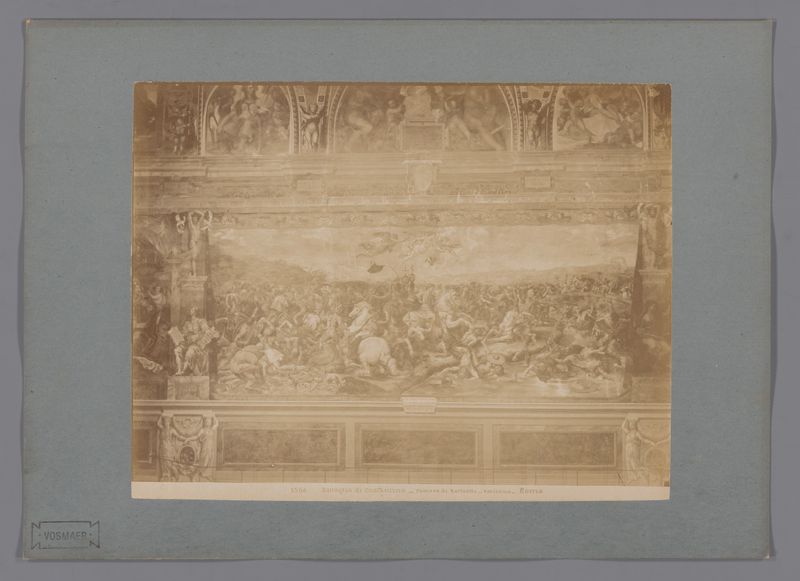 Fresco De slag van Constantijn, impressão em albúmina de Unknown Artist
